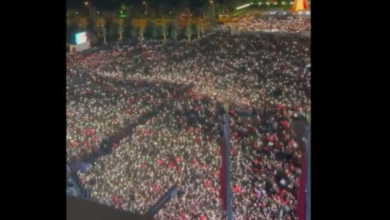 Photo of Mbështetësit e Erdoganit festojnë për të jashtë Pallatit Presidencial (VIDEO)