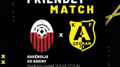 Photo of Të dielën në Tetovë ndeshje kontrolluese KF Shkëndija – KF Arsimi