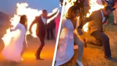 Photo of E pazakontë! Nusja dhe dhëndri i vendosin flakën vetes në dasmë, video “pushton” rrjetin