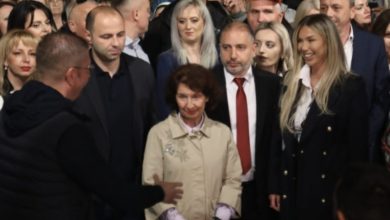 Photo of Adelina Tahiri në tubimin e VMRO-së