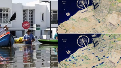 Photo of Pamje të Dubait nga hapësira – ja si dukej, para dhe pas përmbytjeve