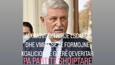 Photo of Retorikës së VMRO-së qeveri pa Shqiptarët i bashkohet edhe Stevçe Jakimovski