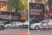 Photo of Aksident në Çair të Shkupit, përfshihet edhe një makinë e policisë