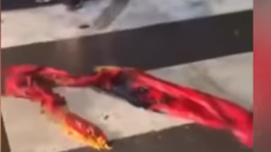 Photo of Pas Kumanovës, digjet dhe shkelet me veturë flamuri shqiptar në Prilep (VIDEO)
