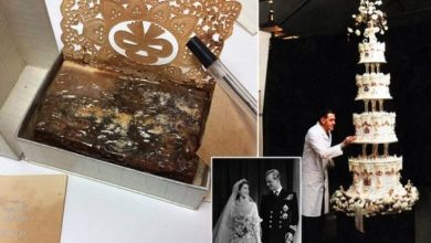 Photo of Një copë tortë ‘shumë e rrallë’ 77-vjeçare nga dasma e Mbretëreshës Elizabeth dhe Princit Philip shitet për 2,800 dollarë