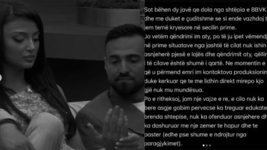 Photo of Ish i dashuri i saj u shfaq me video mesazh në BBVK, reagon Ana…