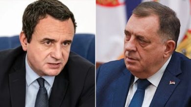 Photo of Dodik reagon sërish për vizitën e e Kurtit në Sarajevë, e quan provokim