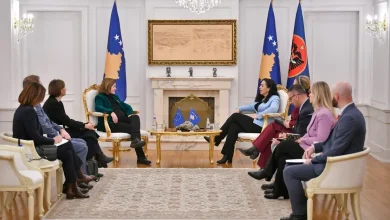 Photo of Osmani pret në takim ekipin e Misionit Vëzhgues të Zgjedhjeve të BE-së