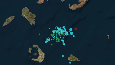 Photo of Gjatë natës janë regjistruar 22 tërmete mbi katër gradë në afërsi të Santorinit