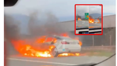Photo of “Ishte në lëvizje” – merr fl’akë vetura në autostradën Shkup-Tetovë