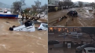 Photo of Stuhia e fuqishme shkakton përmbytje dhe shkatërrim në dy ishuj të Greqisë (VIDEO)