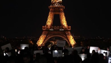 Photo of Kulla Eiffel ndriçohet me fjalën “paqe” në solidaritet me Gazën