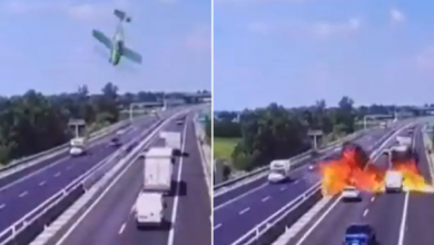 Photo of Video tronditëse, avioni rrëzohet në mes të autostradës në Itali, dy të vdekur