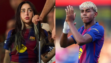 Photo of Tjetër histori dashurie për Yamal? Këngëtarja 6 vite më e madhe shfaqet me fanellën e yllit të Barcelonës në stadium