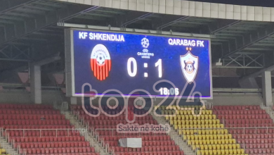 Photo of Shkëndija po pëson nga Qarabagu pas pjesës së parë