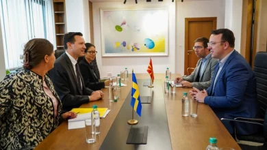 Photo of Mundësia për vendosje të linja të reja ajrore, temë e takimit mes zëvendëskryeministrit Nikolloski dhe ambasadorit suedez Solstrom