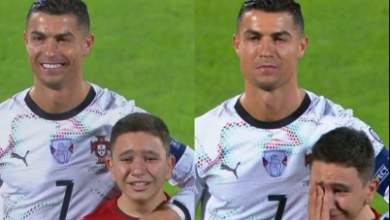 Photo of Moment emocionues, tifozi i vogël nuk iu beson syve që është pranë Ronaldos dhe shpërthen në lot. Ja veprimi i CR7-ës