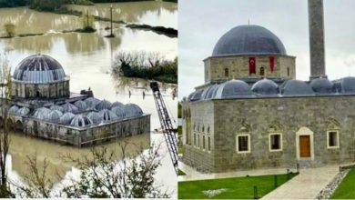 Photo of Shiu në Shkodër, Rama ndan pamjet nga Xhamia e Plumbit: Dikur përmbytej çdo vit, sot pas restaurimit nuk cenohet prej reshjeve