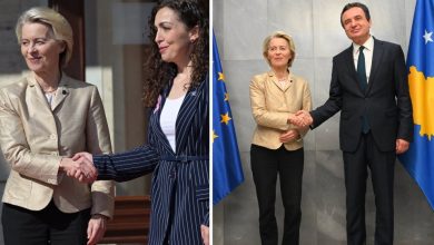 Photo of “Ulni tensionet”, von der Leyen deklarohet pas takimeve me Osmanin dhe Kurtin