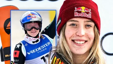 Photo of Shqiptarja Lara Colturi e shtata në zbritjen e parë, lë pas kampionet Shiffrin e Goggia