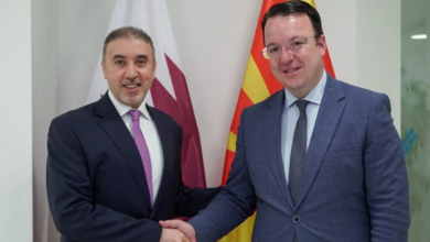 Photo of Nikollovski – Al Kajari: Rritje e bashkëpunimit ekonomik me Katarin dhe vendosje e linjës së drejtpërdrejtë ajrore Shkup – Doha