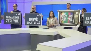 Photo of Edicioni i lajmeve në RTK transmetohet vetëm me pamje dhe titra: Greva është zëri ynë
