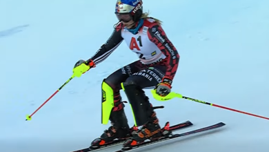 Photo of Lara Colturi, e dyta në zbritjen e parë në Semmering