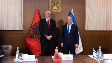 Photo of Edi Rama takohet me homologun izraelit, Benjamin Netanyahu