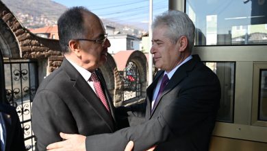 Photo of Ali Ahmeti pret në selinë e BDI -së presidentin Bajram Begaj