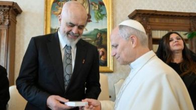 Photo of Edi Rama takohet me Papa Leon XIV