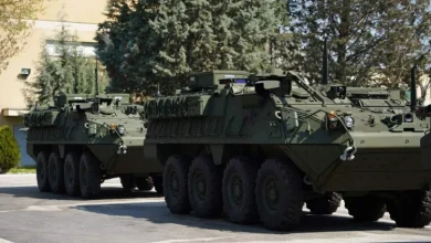 Photo of Arrijnë veturat ushtarake amerikane “Stryker” për ushtrinë e Maqedonisë së Veriut