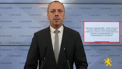 Photo of VMRO paralajmëron bllokimin e investimeve të kompanisë “Hronos Sum” pro-ruse