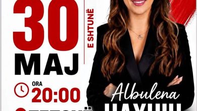 Photo of Albulena Haxhiu do ta viziton Tetovën më 30 Maj