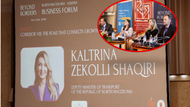 Photo of Kaltrina Zekolli Shaqiri pjesë e panel diskutimit në Albania – North Macedonia Business Forum, ku në panelin “Korridori 8″ (FOTO)