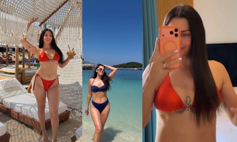 Aktorja shqiptare  ndez  rrjetin me bikini  shfaqet në super formë pas tre shtatzënive