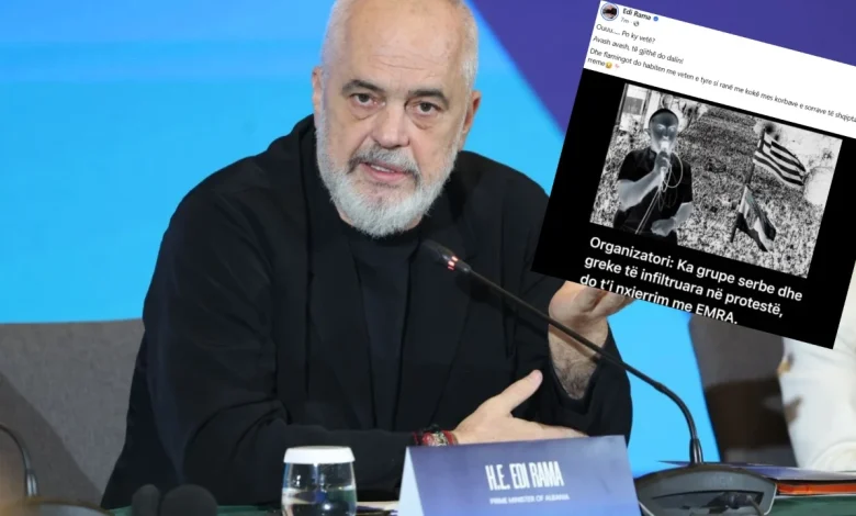  Grupe me grekë e serbë të infiltruar në protestë   Rama i përgjigjet organizatorit  Ouu  avash avash se të gjithë do dalin