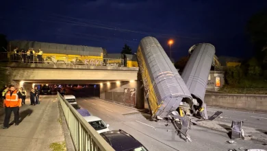 Photo of Vagonat e trenit dalin nga shinat dhe bien nga ura në Mynih, një i plagosur rëndë
