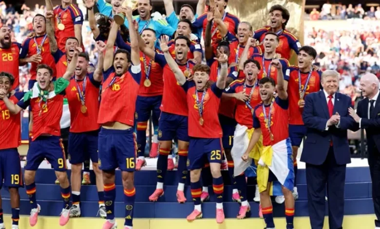 Lotët e Messit  medaljet dhe ngritja e trofeut nga Spanja   momentet e fundit të finales së Kupës së Botës