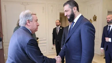 Photo of Shefi i OKB-së takohet me presidentin sirian gjatë vizitës historike në Damask