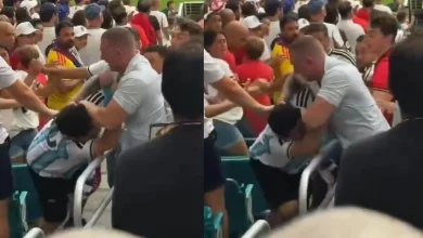 Photo of Kaos në tribunat e Angli-Norvegji, “fluturojnë” grushtet nga tifozi i… Argjentinës
