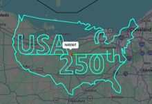 Photo of Fluturim spektakolar, piloti krijon mbishkrimin “USA 250th” në qiell