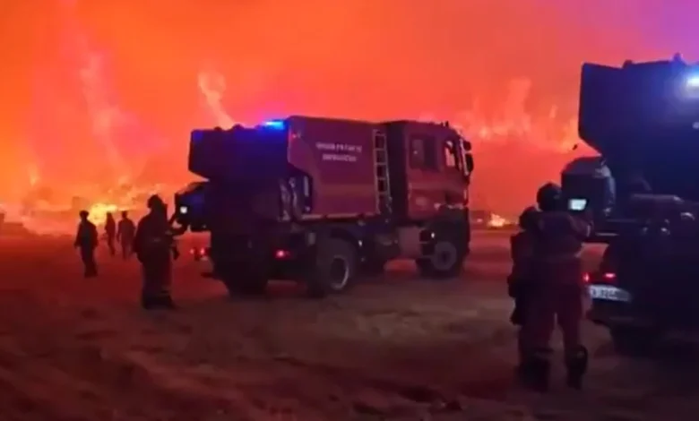 Zjarri pranë Madridit del jashtë kontrollit  digjen mbi 260 mijë hektarë dhe evakuohen 28 vendbanime