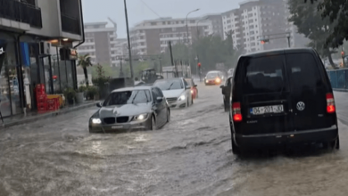 Photo of Reshjet e dendura shkaktojnë vërshime në Prizren, ura pranë Parkut të Qytetit mbulohet nga uji