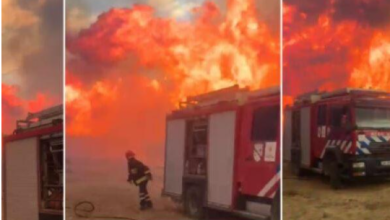 Photo of Pamje apokaliptike nga flakët në rrethinën e Tiranës, rrezikohen zjarrfikësit