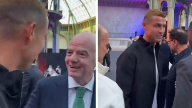 Photo of U takua me Infantinon, shikoni reagimin e çuditshëm të Ronaldos pasi largohet nga presidenti i FIFA-s