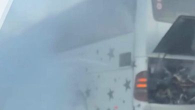 Photo of Autobusi përfshihet nga flakët në rrugën Tetovë–Gostivar