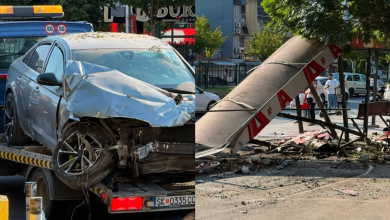 Photo of Automjeti përplaset me një stacion autobusi në Bit Pazar të Shkupit