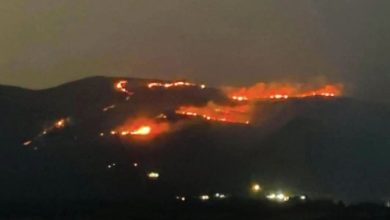 Photo of Zjarr mbi fshatin Bojanë, në terren ekipet e zjarrfikësve