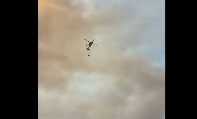 Zjarr në Parkun Kombëtar të Lurës  ndërhyhet nga ajri me dy helikopterë  VIDEO 