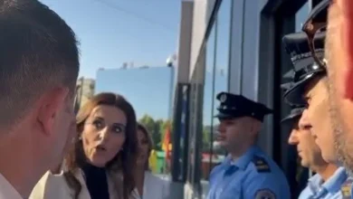 Photo of Vlora Çitaku pengohet nga sigurimi teksa përpiqej të futej në ndërtesën e Qeverisë